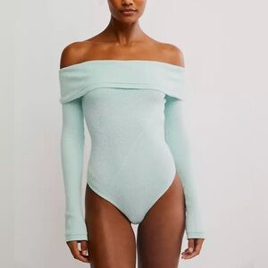 NWT Free People Intimately Autumn Cozy Off Shoulder Bodysuit Sz Medium